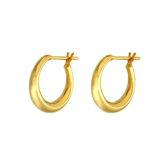 Ava Gold Huggie Earrings